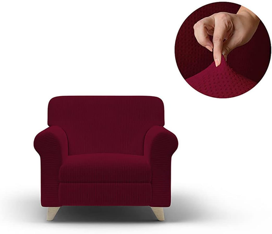 Italian Bed Linen “ Iris” Sofa Cover, Bordeaux, 1 Place - Image 3