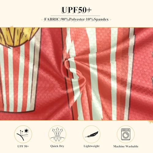 French Fries in Cups Boys Rash Guard Long Sleeve UPF 50+ Boys Swim Shirt Quick Dry Shirt for 3-12 Years4