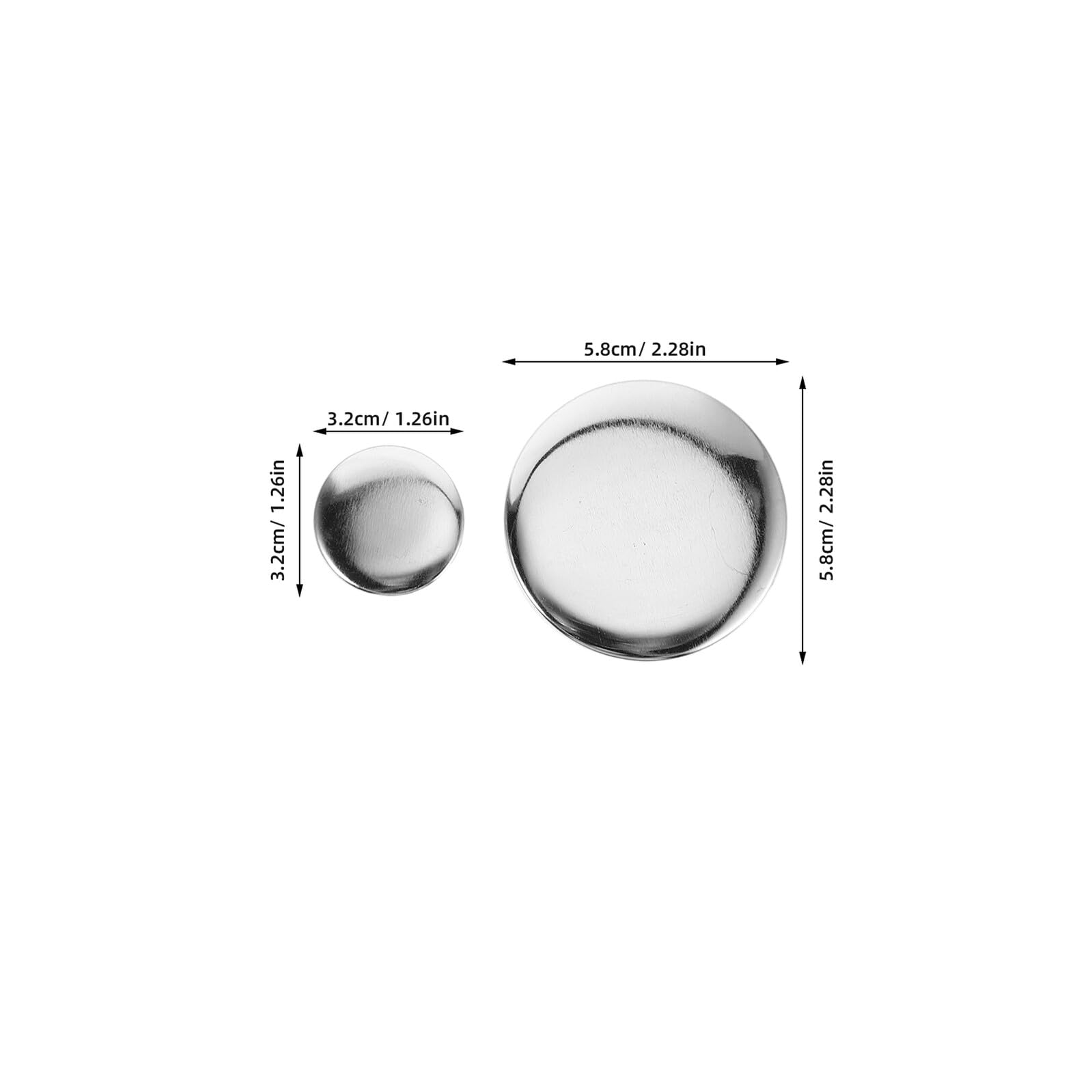 Zerodeko 200 Satz Metall Ansteckknopf Rohlinge 58mm 32mm Rund aus Eisen mit Sicherheitsnadel für Selbstgemacht Basteln Schulwettbewerbe und Firmenbranding