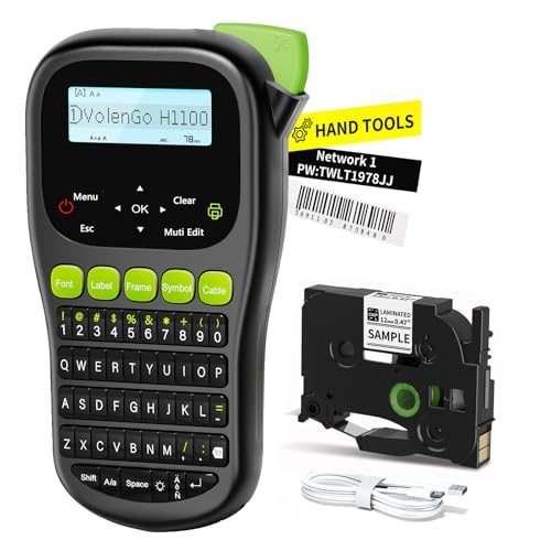 VolenGo Label Maker Waterproof-Labels, Wire Cable Label Maker, Labeler Machine with Tapes Laminated,...