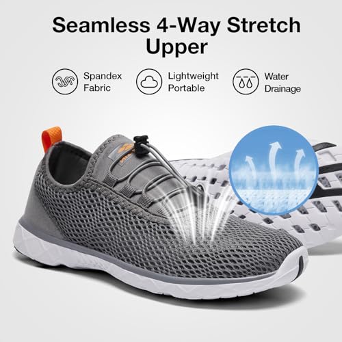 Image of ALEADER Men's Stylish Water Shoes, Quick-Dry Xdrain Water Sneakers, Lightweight & Comfort Footed