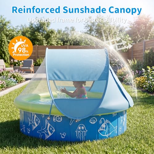 67% Off PEEMARIO Foldable Kids Pool with Canopy - Image 4