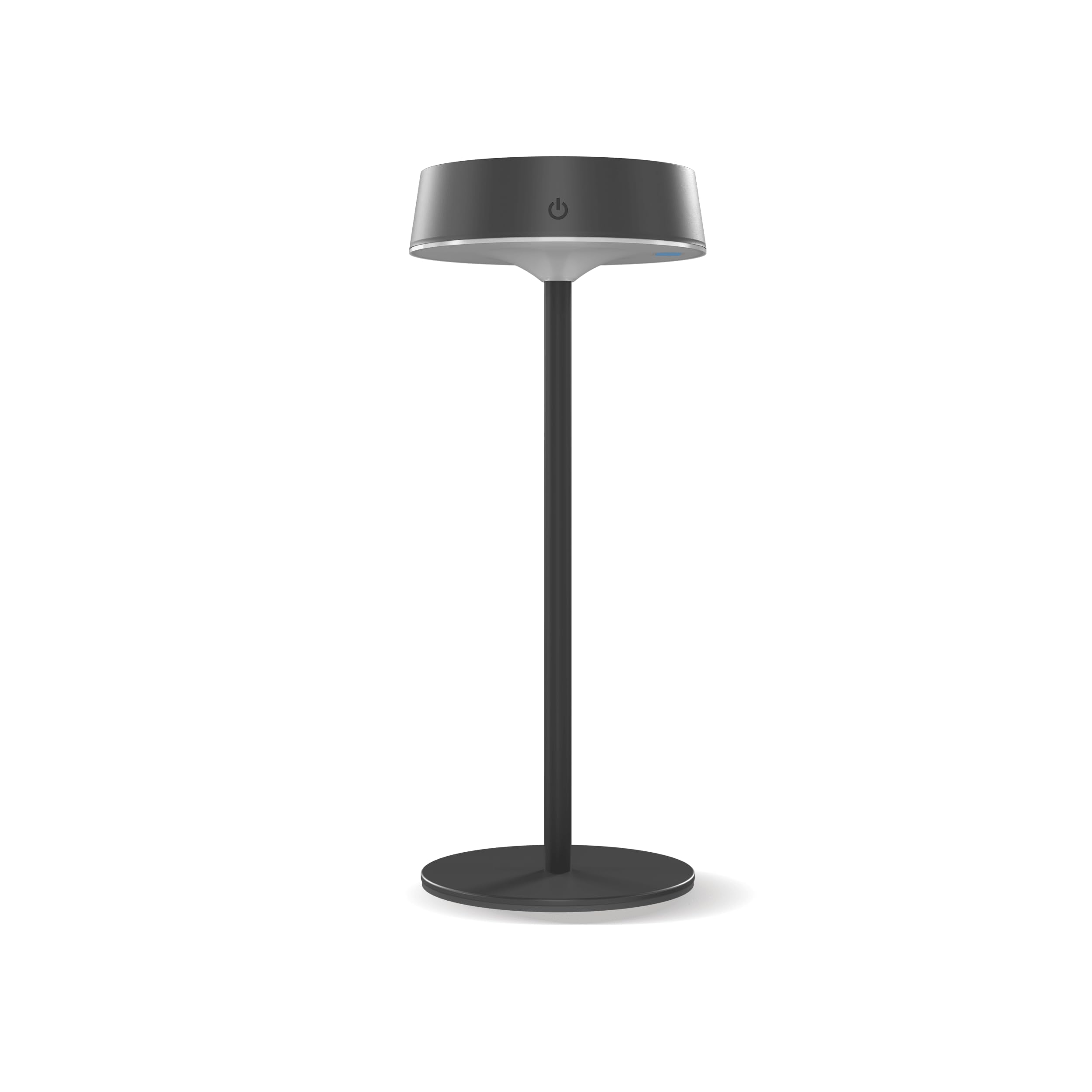 Calex Black - Parma Solar Table Lamp, Cordless Light, Indoor & Outdoor, Rechargeable Lighting, Battery Operated, Touch Control, Dimmable,