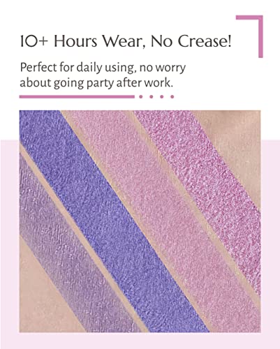 Tsuvimi New 2 In 1 Eyeshadow Stick, High Pigmented Cream To Powder Eyeshadow, No Crease, Long Lasting, Blendable, Water And Oil Resistant, Easy To Use (Shimmer Pink And Violet) #TOP5