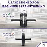 Mata1 Ab Roller Wheel, Abs Workout Machine, Perfect for Core & Abdominal Strength Training, Exercise Wheels for Home Gym w/Knee Pad, Fitness Equipment for Sports - Image 2
