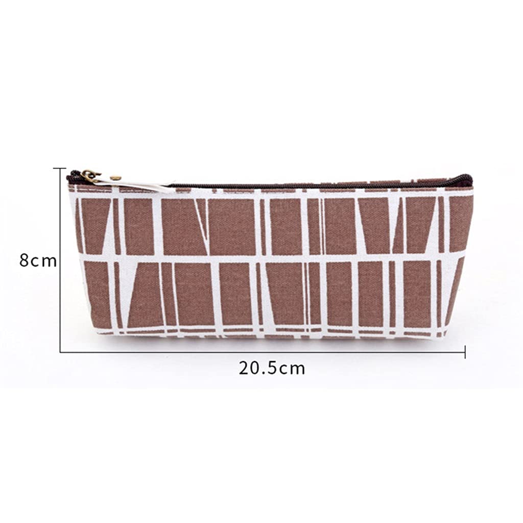Materiały dla studentów: szkoła Geometrice prosta siatka w paski jednokolorowe śliczne etui-piórnik D