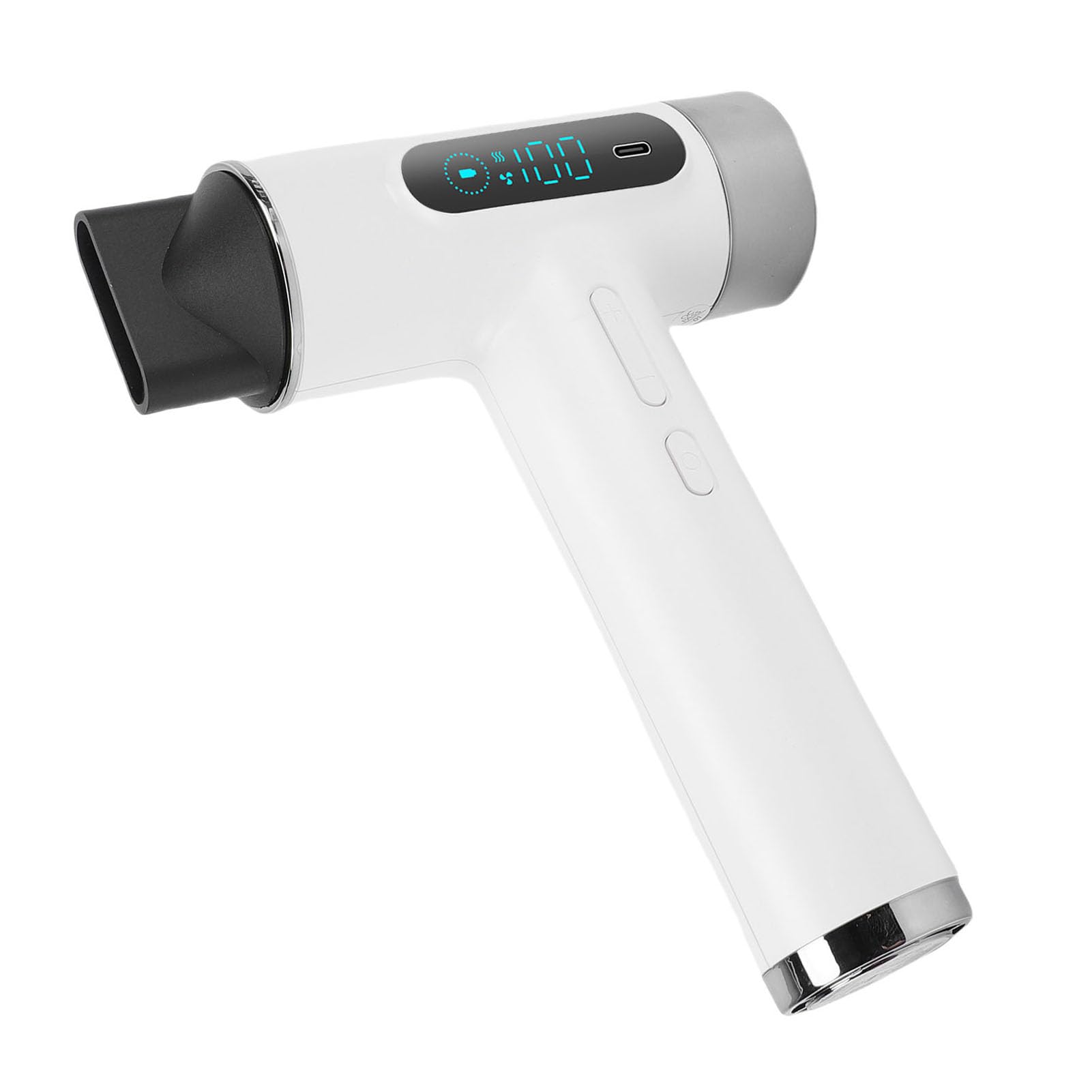 Akku-Haartrockner, 300 W, Wiederaufladbar, USB-Motor, 100.000 U/min, 30 M/s Luftstrom, 15.600 MAh Akku, Kalter, Heißer Wind, Kompakter Reiseföhn mit Konzentratordüse, für Camping Im