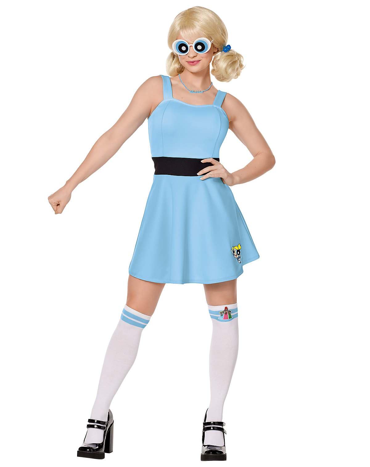 Spirit Halloween The Powerpuff Girls Adult Bubbles Costume | Officially Licensed | Group Costume | TV and Movie Costume