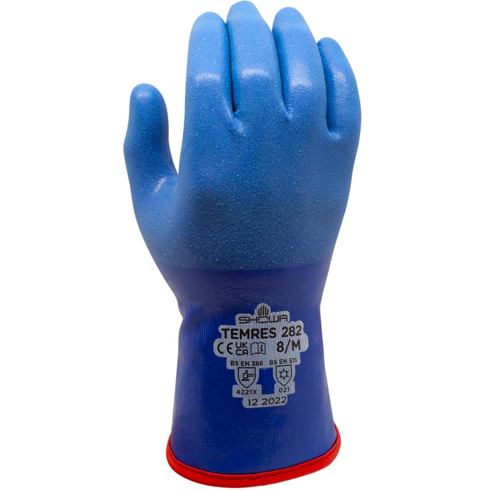 SHOWA TEMRES 282, Rivestimento in Poliuretano, Freddo, Blu, 8/​M