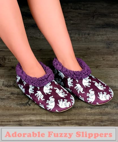 Slipper Socks for Women, Fuzzy House Slippers, Cozy Non-Slip Slippers for Women Indoor2