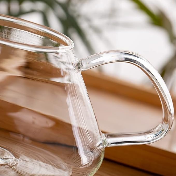 Image of PrimeWorld 1000ml Glass Teapot with Infuser | Borosilicate Clear Tea Maker Pot | Stovetop & Microwave Safe Kettle for Loose Leaf, Blooming Tea & Herbal Infusions