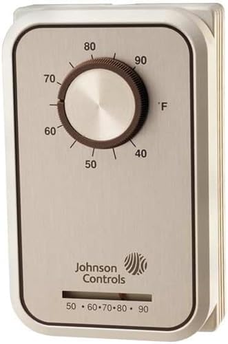 Johnson Controls T26A-14C Penn Series T26 Line Voltage Wall Thermostat, Heating,