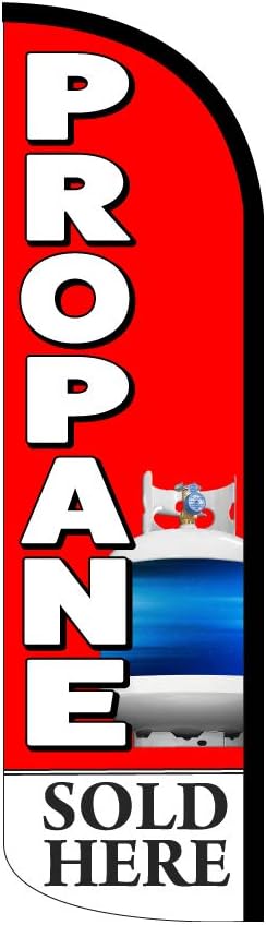 PROPANE Premium Windless Polyknit Feather Flag (3 x 11.5 feet)
