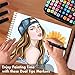 Hyrrt 80 Colors Art Markers Pens, Dual Tips Alcohol Markers Set with Base, Permanent Sketch Marker Set for Kids Adults Painting, Coloring, Illustrations,Sketching.