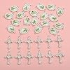 Jiali Q 20 Piece Set Rhinestone Catholic Saints Medal Connectors and Crystal Cross Charms for Religious Rosary Making Supplies (Silvery Saint Jude) #4