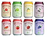 Waterloo Sparkling Fruit Flavored Water, Multi-Flavor Variety | Zero Calorie | Zero Sugar | Zero Sodium | Zero Calories, 12 Fl Oz with Oasis Snacks Sticker (8 Flavor Variety, Pack of 24)
