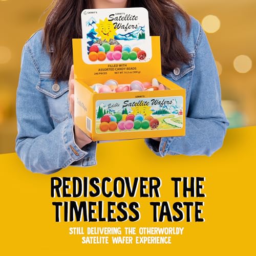 Gerrit's Satellite Wafers Candy - Pack of 240 - Filled with Assorted Beads - Light, Crispy, and Nostalgic Flying Saucer Candy Wafers - image 6