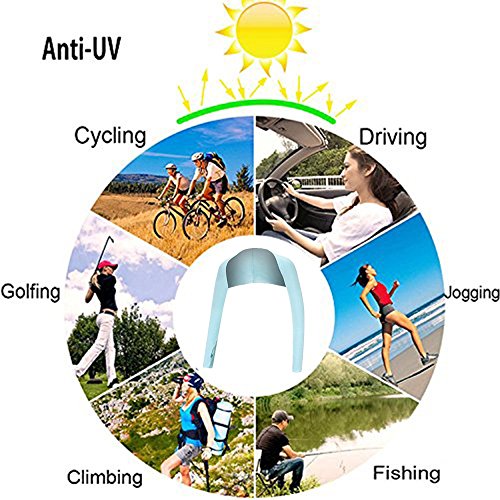 Mangas femininas legais estilo xale com furos para os dedos, proteção solar premium para golfe, pesc