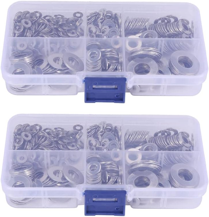 1320 Pcs/Set M3 M4 M5 M6 M8 M10 Washer Spacers Stainless Steel Flat Washer Plain Gasket Spacers Kit Screw Bolt Fastener - (Color: Purple)