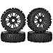 OGRC 1/8 RC Wheels and Tires 17mm Hex RC Monster Truck Buggy PreGlued RC Tires and Rims with Foam Inserts for 1/8 Traxxas,Redcat, Losi, HPI, HPS Etc Set of 4