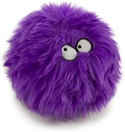 goDog Furballz Squeaker Plush Pet Toy for Dogs & Puppies, Soft & Durable, Tough & Chew Resistant, Reinforced Seams - Purple, Small