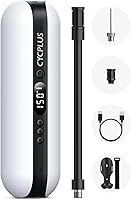 Vista 1 de CYCPLUS Electric Air Compressor Portable Bicycle Pump Car Tire Inflator, Max 150 PSI, Auto Shut-Off Air Pump with Presta and Schrader Valves for All
