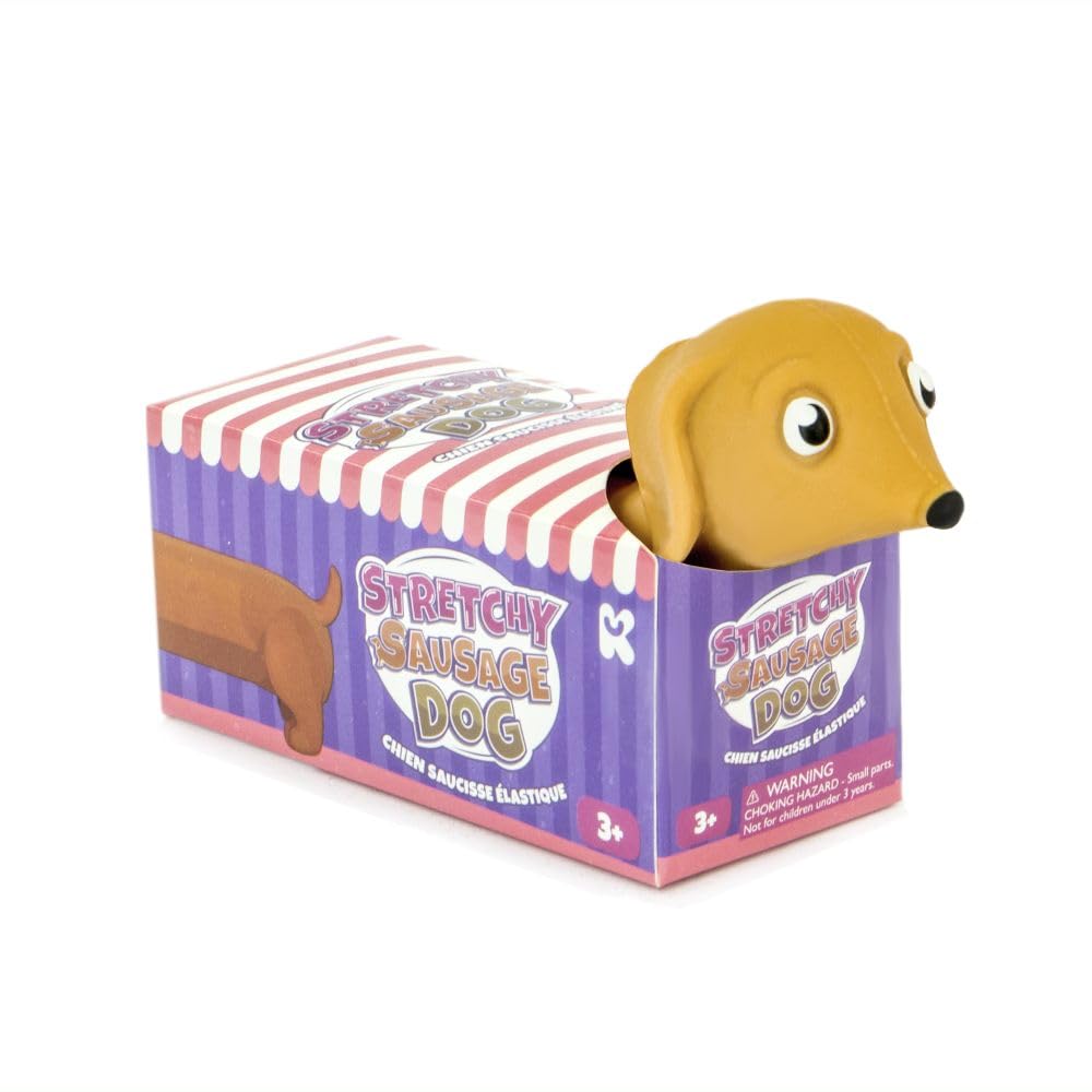 Keycraft 12cm Strechy Sausage Dog Toy (Choice of 3)