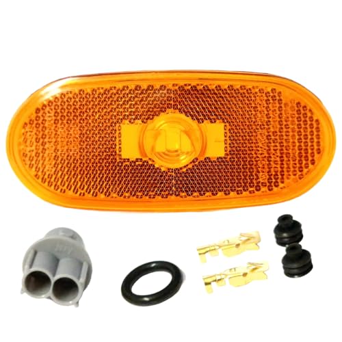 Easy Link Luz de posición lateral 12 V con bombilla naranja compatible con Mercedes Sprinter 906 W906 VW Crafter E-Prüf 9068201456 0038202956 2E0945061C
