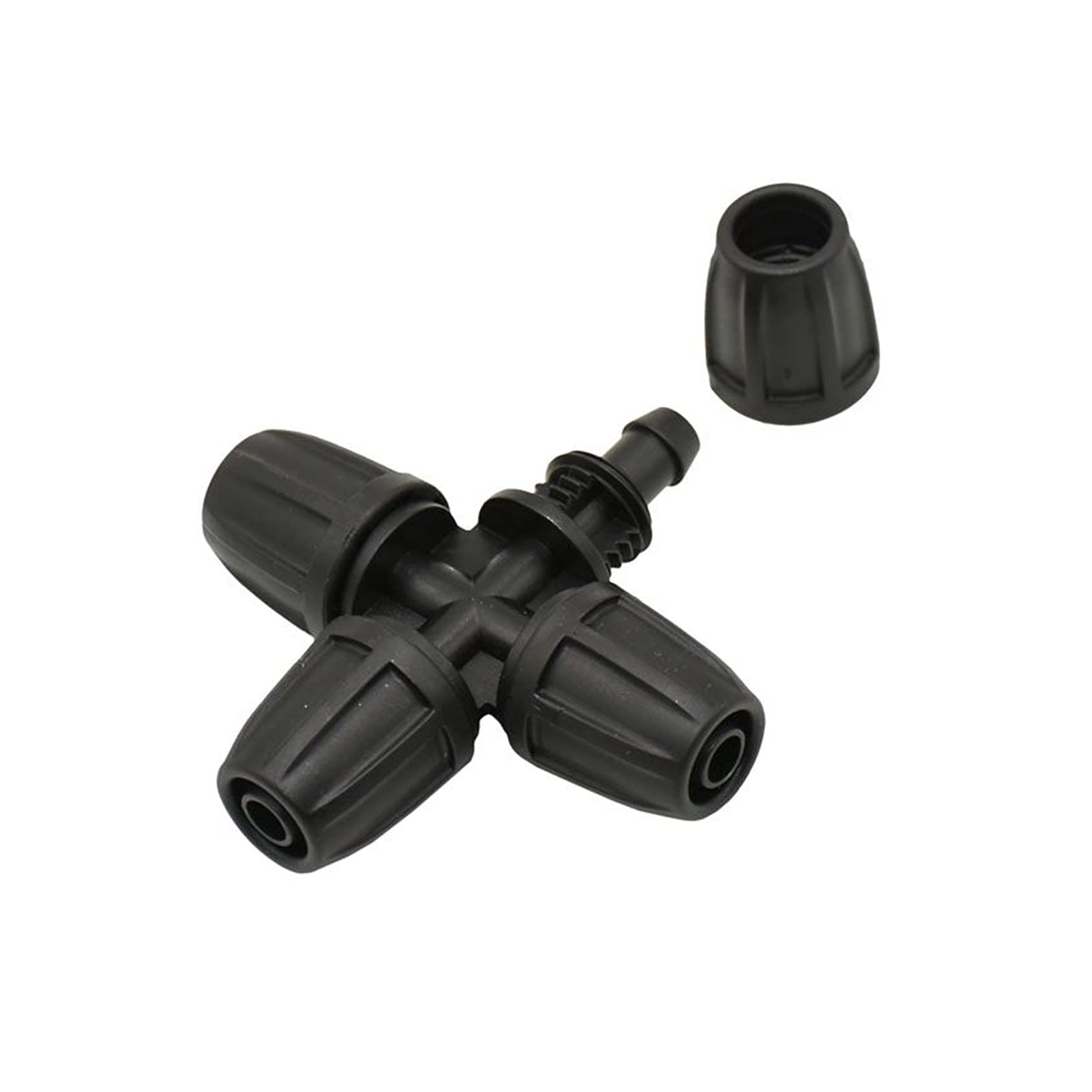 Connettore tubo flessibile 3/8 "4 vie Cross Lock Dado Deviatore Irrigazione Giardino Tubo Acqua Giunto 8/11 Adattatore 20 Pz