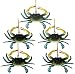 Chesapeake Bay Maryland Blue Crab Christmas Ornament Set of 5