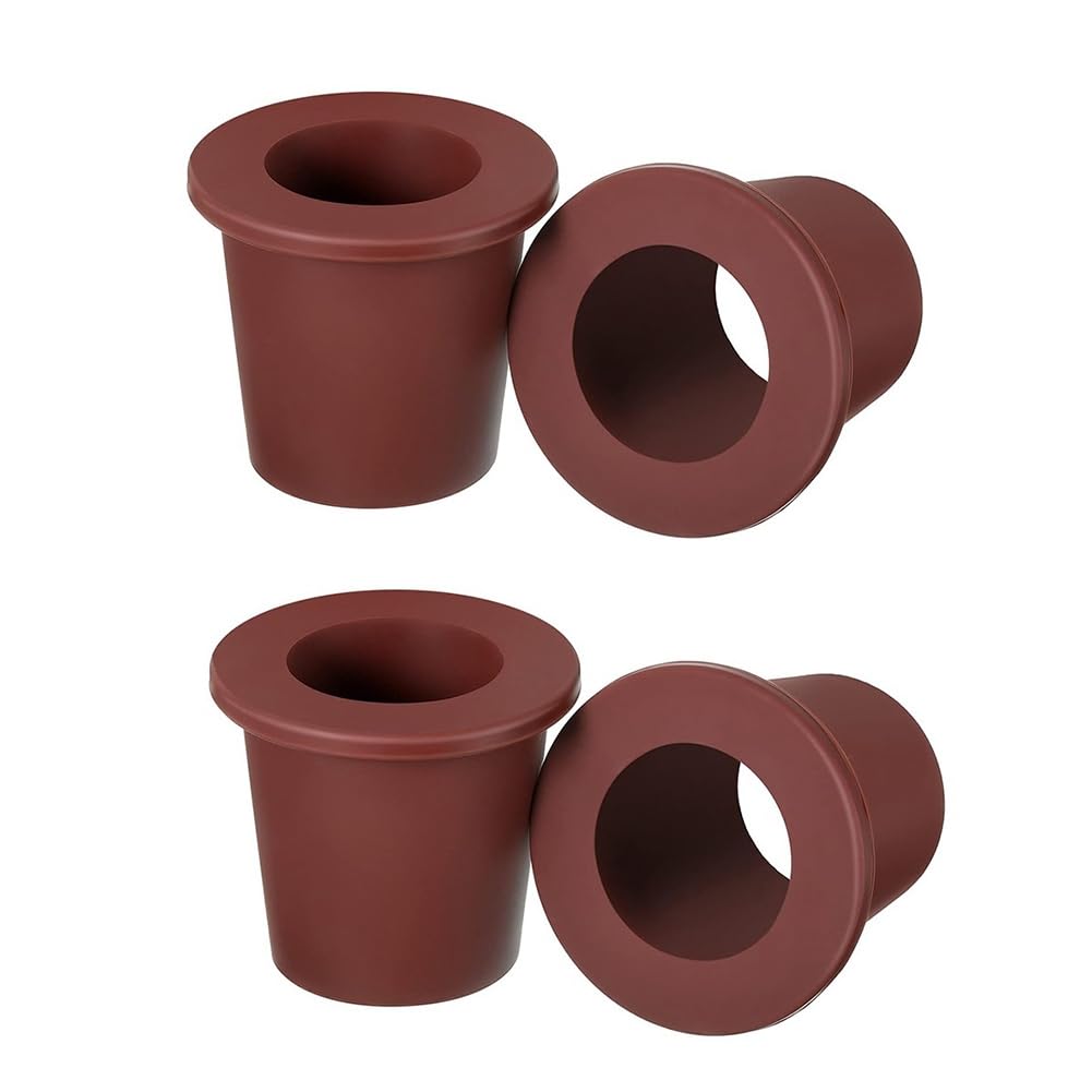 Begchy 4Pieces Patio Table Umbrella Hole Ring Umbrella Cone Umbrella Stabilizer Sleeve for 2 to 2.5 Inch Patio Table Hole,Brown