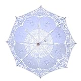 Producto de alta calidad. Amosfun Sombrilla de encaje blanco de la boda paraguas de la novia paraguas blanco foto prop para boda decoración nupcial tamaño L