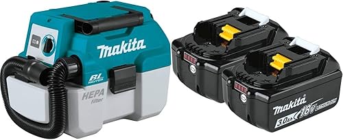 Makita XCV11Z - Filtro HEPA portátil de iones de litio LXT sin escobillas de 2 galones extractor portátil de polvo húmedoseco solo herramienta y