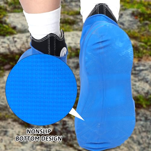 oruola 3 Paar Gummiüberzieher Schuhe,Silikon Überzieher Schuhe,Rutschfest Regen Schuhüberzieher,Rutschfeste Schuhüberzüge für Regen,Schneetag,Schlammige Straßen,Einheitsgröße (Größe: 38-46)
