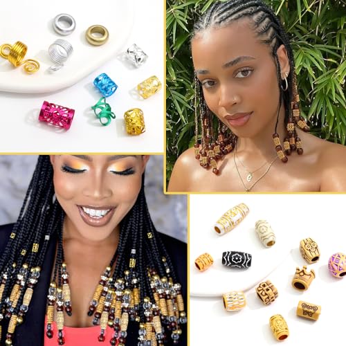Perles en bois pour tresses et dreadlocks pour illuminer vos festivals d'été