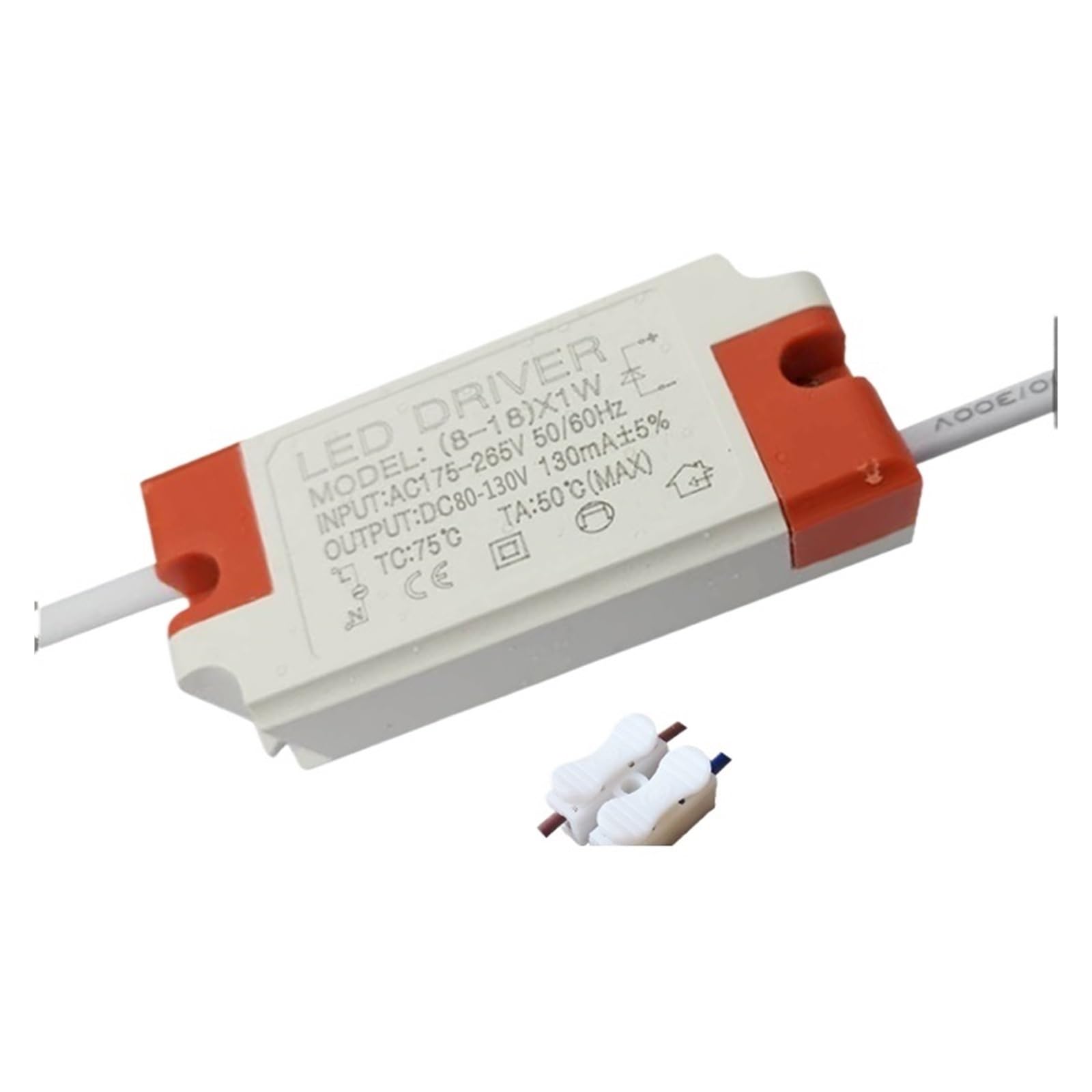 Alimentation LED 8-18W 130mA transformateur de rechange pour spot et plafonnier