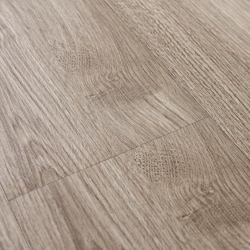 neu.holz - samoprzylepna wykładzina podłogowa, ok. 1 m², "Natural Oak" - laminat winylowy, 7 antypoślizgowych desek dekoracyjnych, do ogrzewania podłogowego