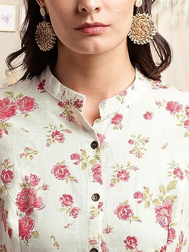 Image of MIRCHI FASHION Women Rayon Sequin Embroidery and Polka Dots Print Straight Kurta
