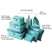Packing Cubes - 8 Set Travel Packing Cubes-by Evatex, with Waterproof Shoe Bag, cosmetic bag, diaper bag, Laundry Bag (Blue)