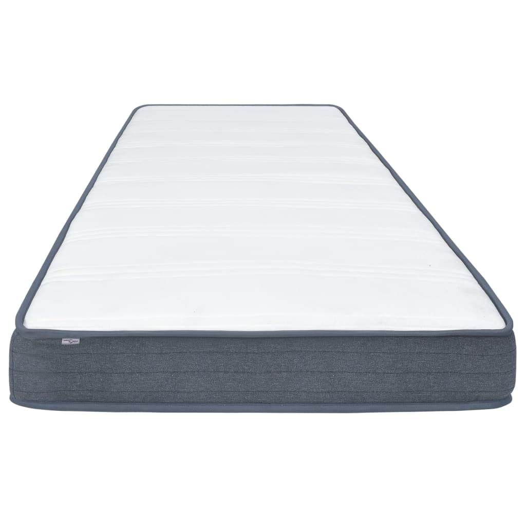 Materac na łóżko kontynentalne 200 x 160 x 20 cm, obicie materiałowe, średni stopień twardości, rdzeń sprężynowy, odciążenie, do łóżka podwójnego, rozmiar Queen Size, komfortowy sen