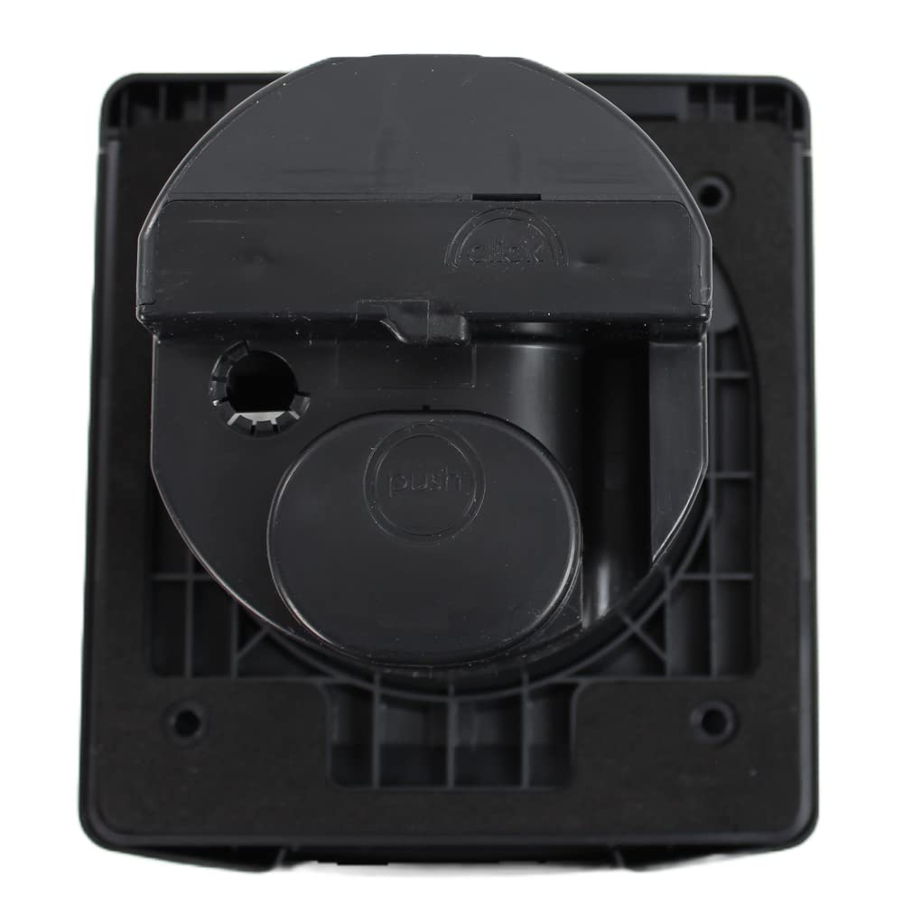 Prise extérieure CEE - Prise d'alimentation encastrable pour caravane et camping-car - 220 V - 250 V ABL - Couvercle magnétique - Noir