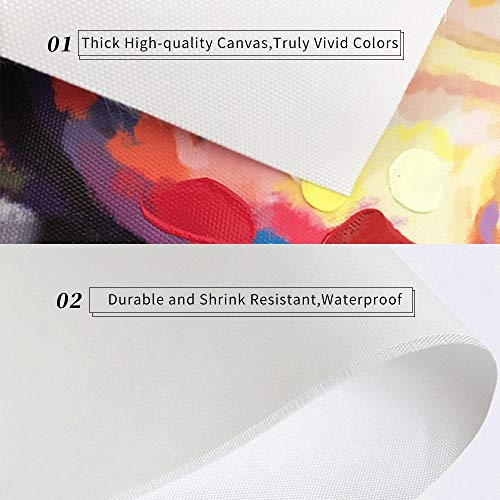 Invin Art Framed Canvas Giclee Print Extra Large Art Combo Painting 2 Pieces By Jackson Pollock Wall Art Series#11 Living Room Home Office Decorations(Black Slim Frame,28"X40"Each Piece) #TOP2