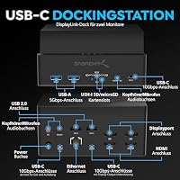 SABRENT USB-C Universal Laptop Docking Station, Dual Monitor Displaylink Dock für Laptops, Ultrabooks, Chromebooks, MacBooks, iPads, Tablets & Smartphones (DS-UICA) – Ansicht 2