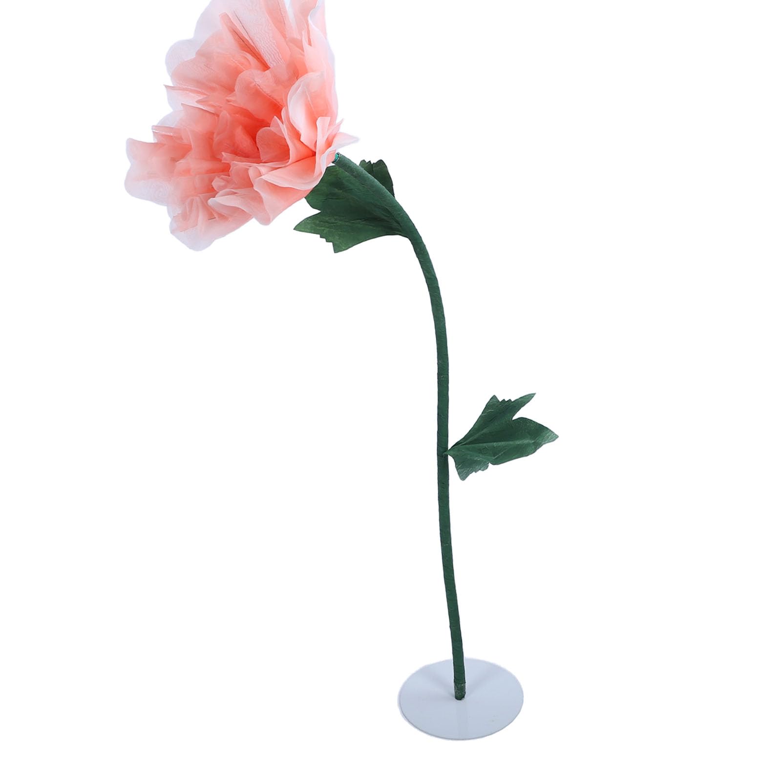 Alomejor Fausse Pivoine en Organza 60cm, Décoration Mariage en Fer et PVC