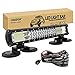 RIGIDON 45 cm 18 pouces 252W led light barre avec 12v faisceau de câblage kit, 2 pcs aimanté support, Barre d'éclairage led pour offroad Véhicules Voiture camions SUV 4x4, 6000K led barre lumineuse