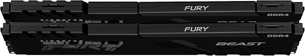 Kingston FURY Beast 64GB (2x32GB) 3200MHz DDR4 CL16 Desktop Memory Kit of 2 KF432C16BBK2/64 - 2