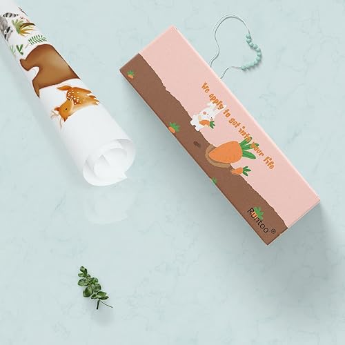 Miniatura 5 de Runtoo Calcomanías de pared de animales del bosque, diseño de oso zorro, bosque, calcomanías de pared para guardería, dormitorio de niños,