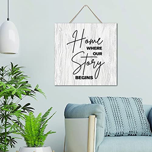 Décoration murale en bois Home entrée et buanderie cosy 30cm