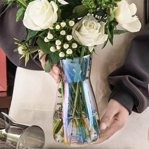 AHAQU 3PCS Clear Flower Vase, 20cm Glass Vase, Glass Vases for Flowers, Modern Vases for Home, Living Room, Office, Wedding Decor - Cosy Home Interiors AHAQU 3PCS Clear Flower Vase, 20cm Glass Vase, Glass Vases for Flowers, Modern Vases for Home, Living Room, Office, Wedding Decor - Image 4