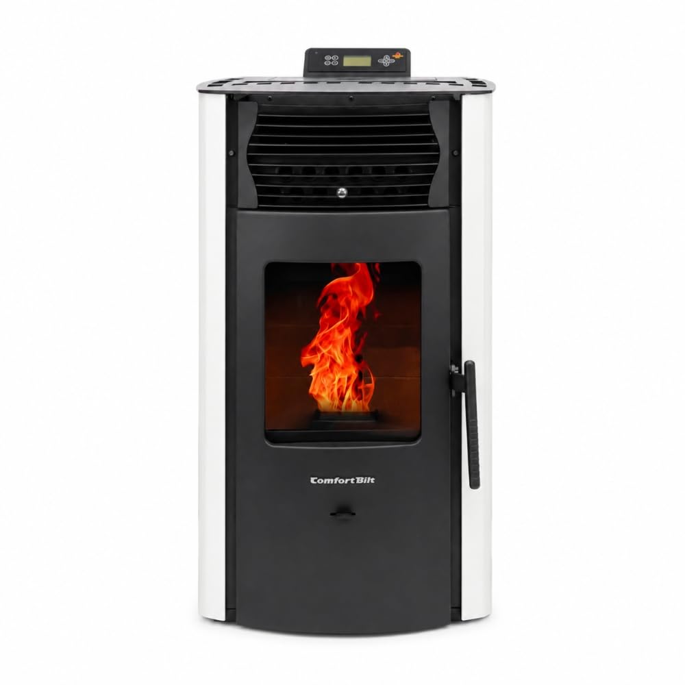 Comfortbilt HP50S Pellet Stove, 2,200 sq. ft., 47 lb. Hopper, Arctic White
